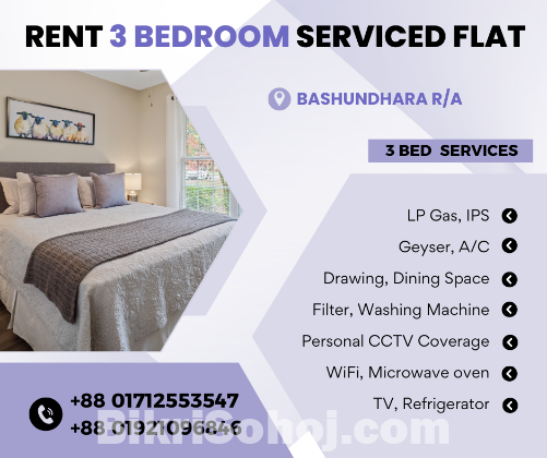 To-Let For Three Bed Room Apartment In Bashundhara R/A